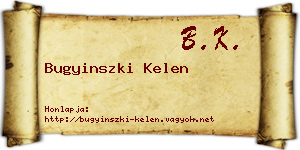 Bugyinszki Kelen névjegykártya